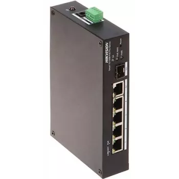 Valdomas Hikvision DS-3T1306P-SI/HS L2 PoE jungiklis 5 prievadai 10/100