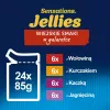 Šlapias kačių ėdalas Felix Sensations Country Flavors drebučiuose, multipack 24×85 g