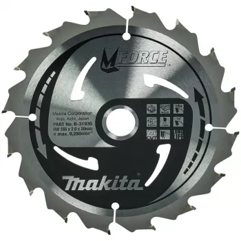 Makita M-Force pjūklo diskas medienai 165 mm 16 dantų (B-31930)