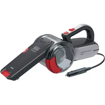 Nešiojamas dulkių siurblys Black & Decker PV1200AV – sausas valymas, 12 V, 0,44 l, 12,5 W, 5 m laidas, pilka/raudona