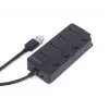 USB 2.0 4 prievadų maitinamas šakotuvas GEMBIRD I/O HUB UHB-U2P4P-01