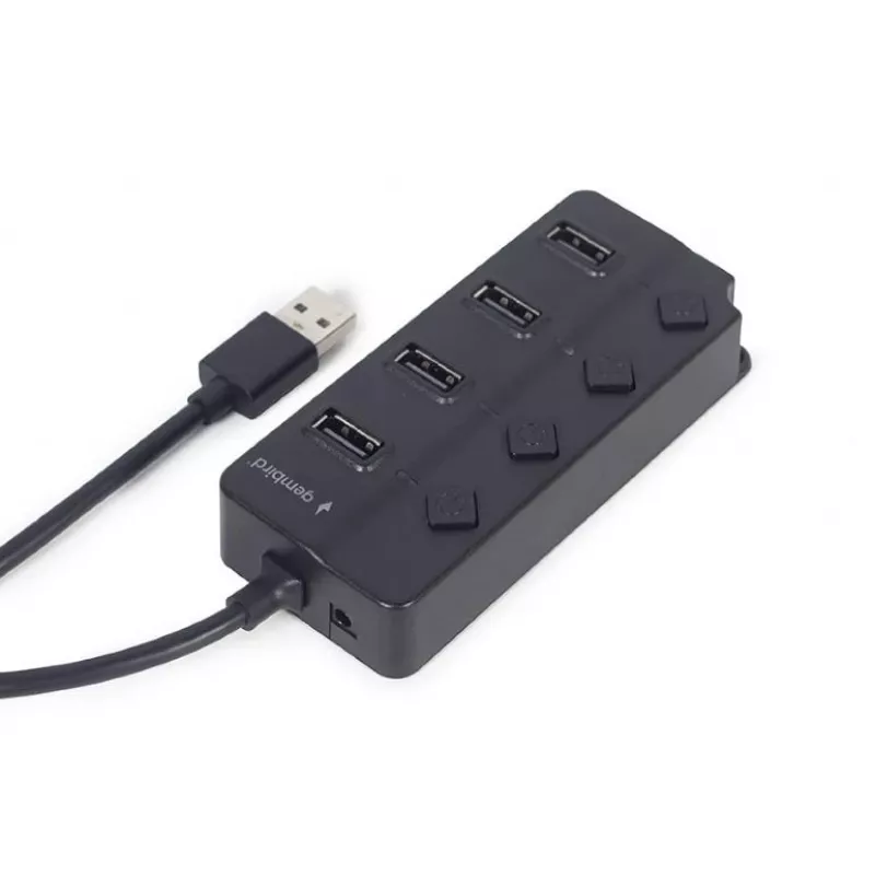 USB 2.0 4 prievadų maitinamas šakotuvas GEMBIRD I/O HUB UHB-U2P4P-01