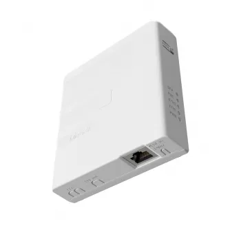 PoE injektorius MikroTik GPEN21 su SFP palaikymu, Gigabit Ethernet (10/100/1000 Mbps), 2 RJ-45 prievadai, baltas, 12–57 V įėjimas