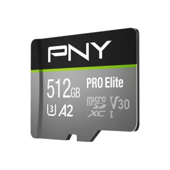 Flash atminties kortelė PNY 512GB microSDXC Class 10 P-SDUX512U3100PRO-GE