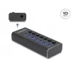 DeLOCK 64326 USB 3.2 Gen 2 (3.1 Gen 2) Type-C centrinė stotelė 10000 Mbit/s juoda