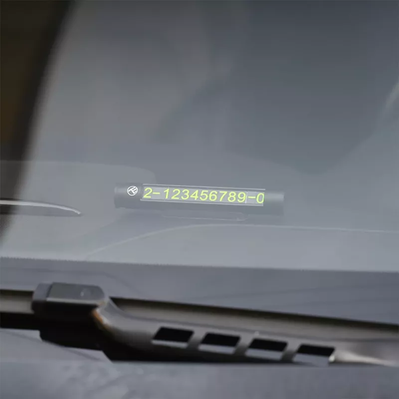 Laikina automobilio stovėjimo kortelė Tellur TLL171251 – metalo juoda, rodo du telefono numerius