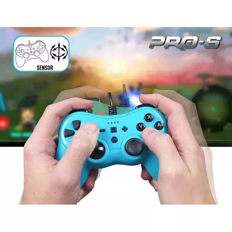 Laidinis valdiklis SUBSONIC SA5488-1 Neon Blue – skirtas Nintendo Switch, laidinis ryšys