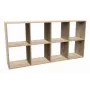 Knygų lentyna Top e shop MALAX 2X4 SONOMA, ąžuolo sonoma, 8 lentynų, 1470×300×750 mm