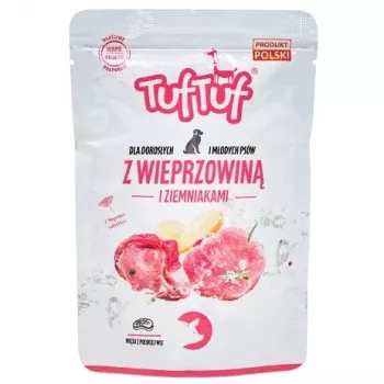 TUF TUF su kiauliena ir bulvėmis – šlapi šunų ėdalas 300g