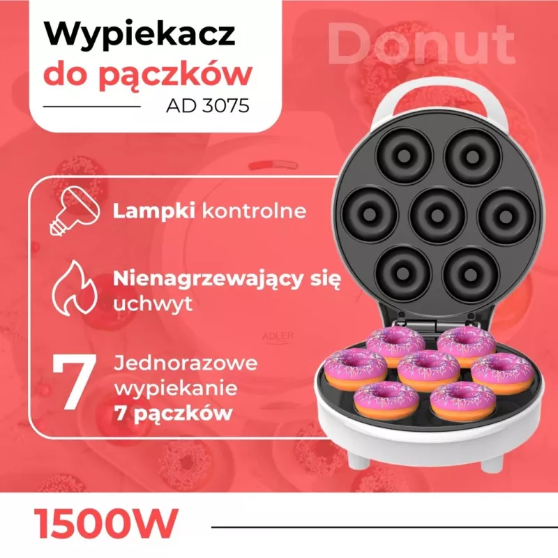 Adler AD 3075 spurgų keptuvė | 1500 W