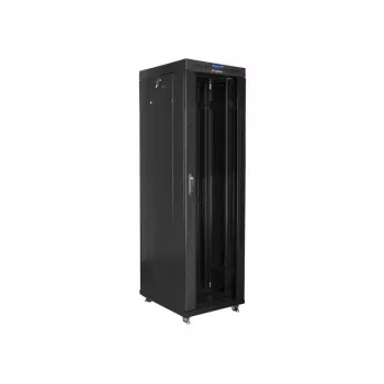 Stovimas serverio stovas LANBERG 42U FF01-6842-12BL 600×800×2127,5 mm, 1200 kg, IP20, rakinamas, su ratukais
