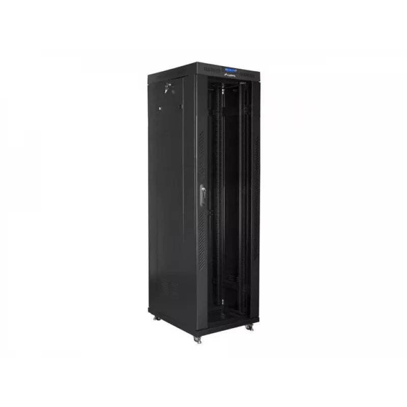 Stovimas serverio stovas LANBERG 42U FF01-6842-12BL 600×800×2127,5 mm, 1200 kg, IP20, rakinamas, su ratukais