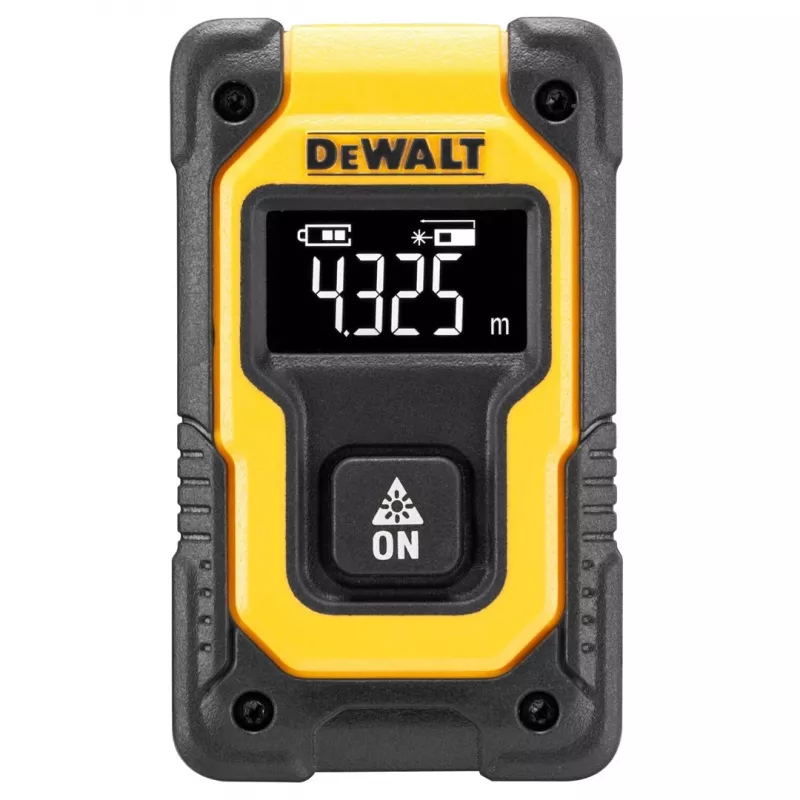 Lazerinis atstumo matuoklis DeWalt DW055PL-XJ, diapazonas 0–16 m, tikslumas ±6 mm, įkraunama baterija 3,7 V, USB laidas