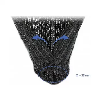 Pintas kabelių movimas DeLOCK 18920 5 m x 25 mm juodas