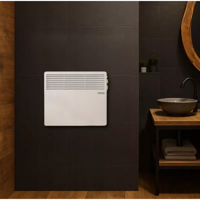 N'OVEEN CH3350 1000W elektrinis konvektorinis šildytuvas su termostatu, sieninis / nešiojamas