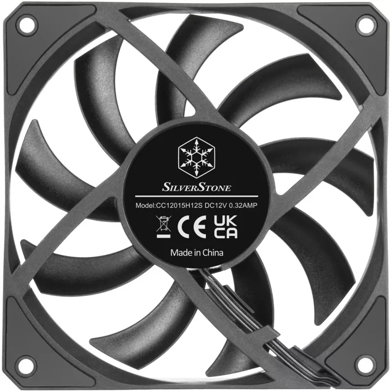 Korpuso ventiliatorius SILVERSTONE SST-AS120B 120mm juodas permatomas, 3-pin