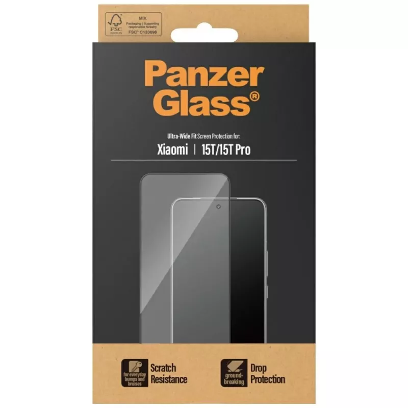 PanzerGlass Ekrano apsauga | Xiaomi | 15T/15T Pro | Skaidri | Ultra-Wide Fit