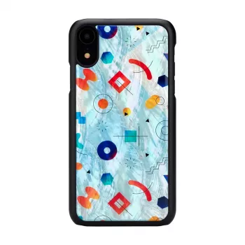 Apsauginis dėklas iKins iPhone XR — Juodas Poppin Rock dizainas