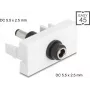 DELOCK Easy 45 nuolatinės srovės prailginimo modulis — DC 5,5×2,5 mm lizdas į DC 5,5×2,5 mm kištuką — modelis 90865