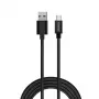Savio CL-129 USB kabelis 2 m USB 2.0 USB A USB C juodas