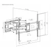 Gembird WM-120 TV laikiklis sieninis 3.05 m (120) juodas