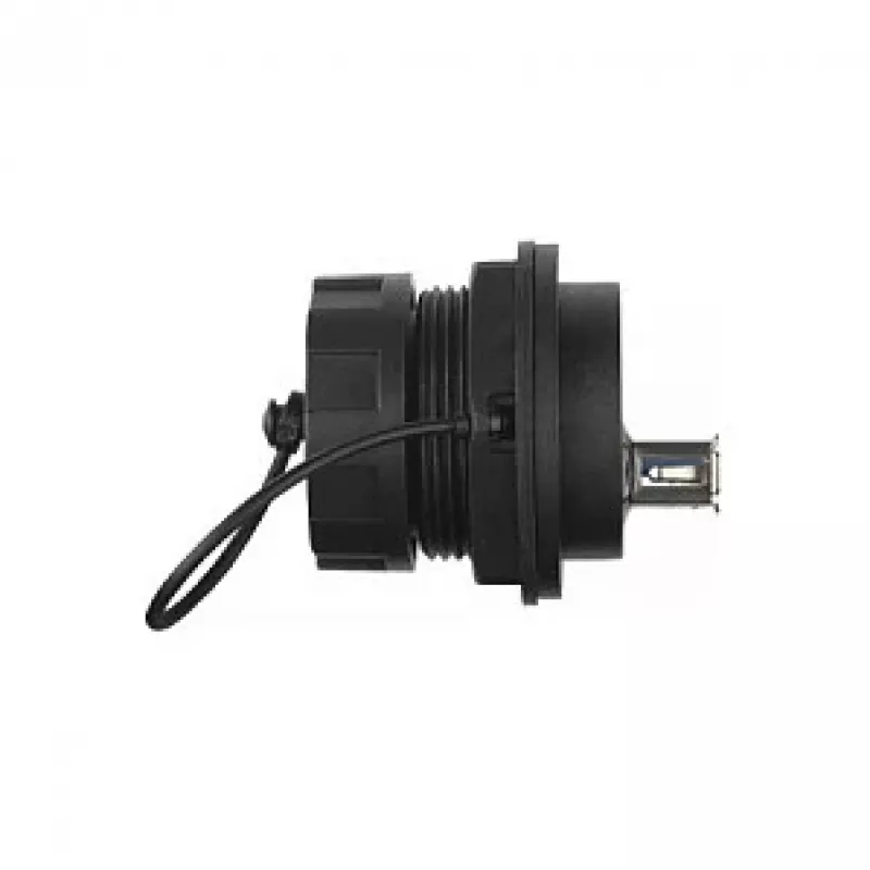Alcasa IC04-U304 USB A lizdas juodas tiesus IP65/IP67