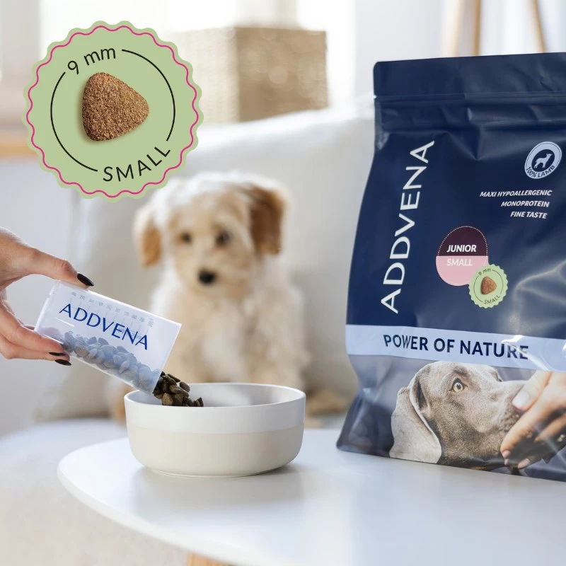 ADDVENA Power of Nature Junior Small Lamb sausas šunų ėdalas - 2,5kg