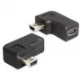 DeLOCK 65448 USB-B mini lyties keitiklis 90° kampu