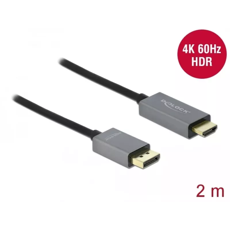 Aktyvus DisplayPort į HDMI kabelis DeLOCK 1.4 4K 60Hz 2m