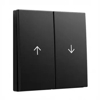 Rokerinis 2-jų grupių su rodyklėmis Gira System 55 3294005, juodos spalvos