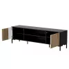 Cama RTV spintelė MERCI RTV spintelė 180 x 40 x 53.5 cm juodas/ąžuolas artisan
