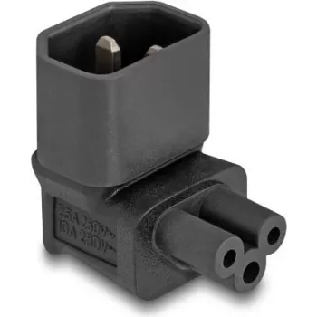 DeLOCK maitinimo adapteris IEC 60320 C14 → C5 kištukinis lizdas, 2,5 A, 90° kampinis, juodas