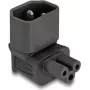 DeLOCK maitinimo adapteris IEC 60320 C14 → C5 kištukinis lizdas, 2,5 A, 90° kampinis, juodas