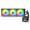 Skystas CPU aušintuvas Sharkoon S60 ARGB — 360 mm radiatorius, 3×120 mm PWM ventiliatoriai, juoda
