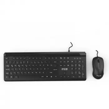 Inca IMK-377 klaviatūra su pele, biuro USB, turkiškas išdėstymas, juoda