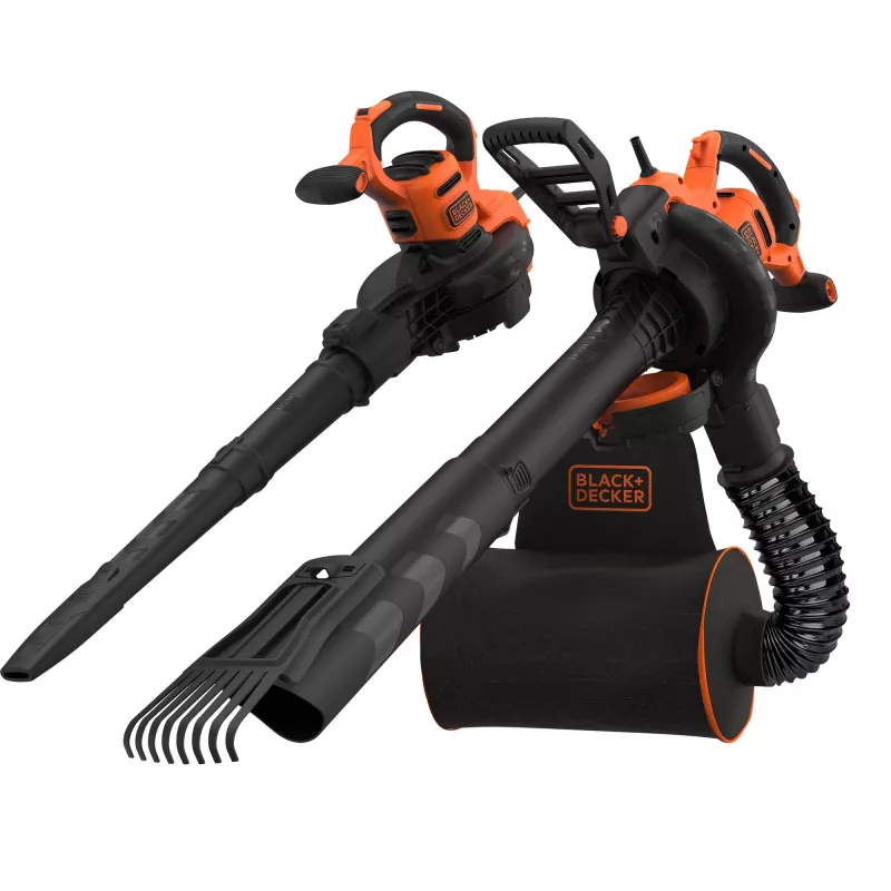 Priekinės kuprinės pūstuvas Black & Decker BEBLV301-QS — 3000 W, oro greitis 206–404 km/h, 72 L maišas, 6 kg