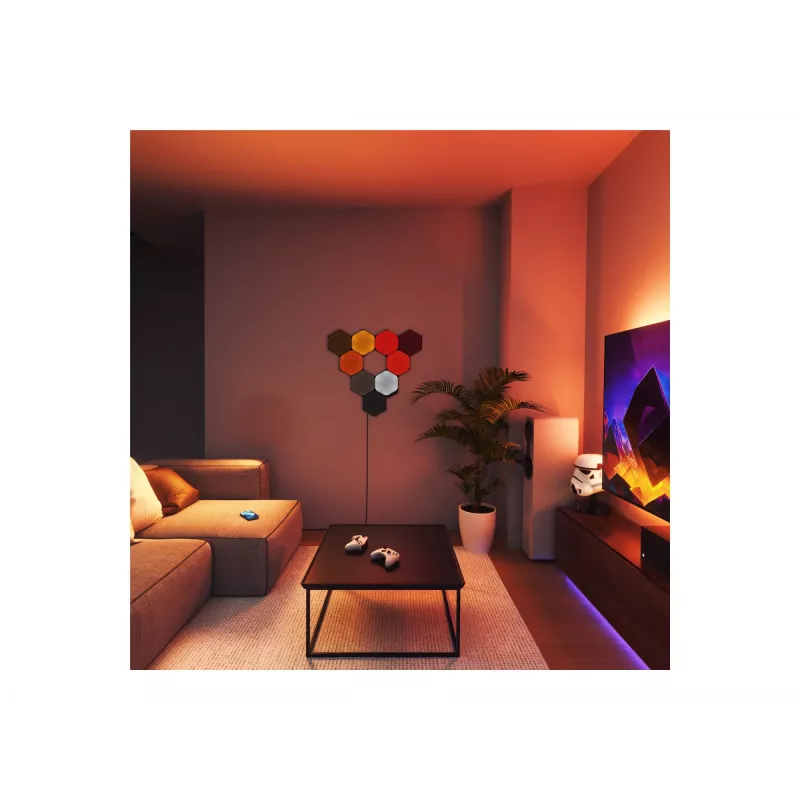 Nanoleaf NL42-0101HX-3PK išplėtimo rinkinys – itin juodi šešiakampiai (riboto leidimo)