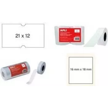 Kainų etiketės agipa 101253 16×18 mm baltos nuolatiniai klijai – ritinėlis lipdukų