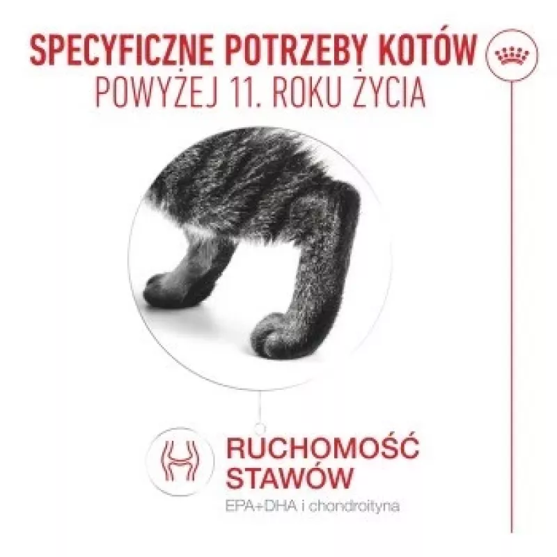 Šlapias kačių ėdalas Royal Canin FHN Ageing 11+ Gravy 12×85 g – visavertis ėdalas senjorams