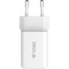 Sieninis USB-C įkroviklis YENKEE G35D 2x18W Power Delivery 3.0 3A
