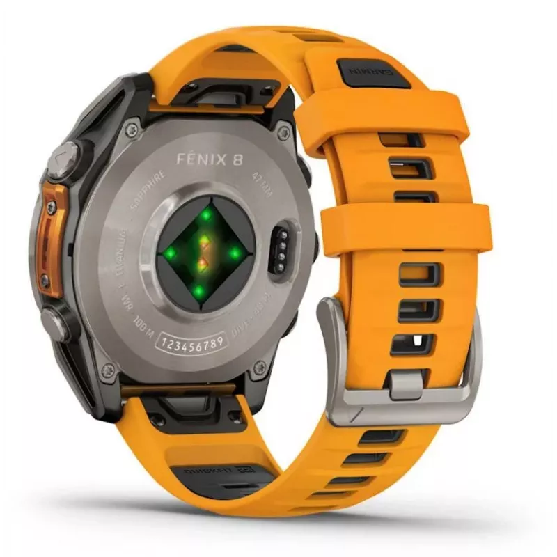 Garmin fenix 8 3,56 cm (1,4 inch) AMOLED 47 mm Skaitmeninis 454 x 454 pikseliai Liečiamas ekranas Grafitas Wi-Fi GPS (palydovas)