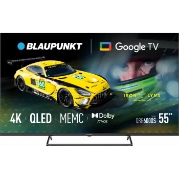 Blaupunkt QLED televizorius 55QBG6000S | 55 col. | Smart TV | Google TV | Juodas