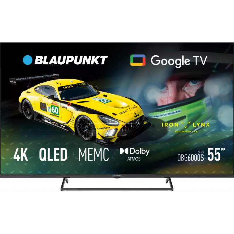 Blaupunkt QLED televizorius 55QBG6000S | 55 col. | Smart TV | Google TV | Juodas