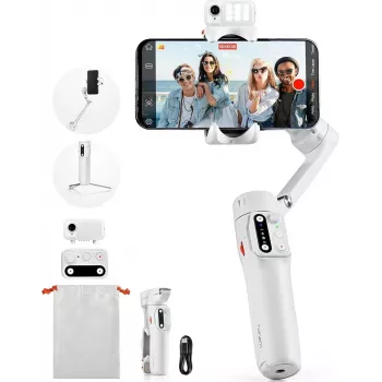 Gimbal išmaniesiems telefonams Hohem iSteady V3 AI Kit — baltas, modelis HPG-V3 W