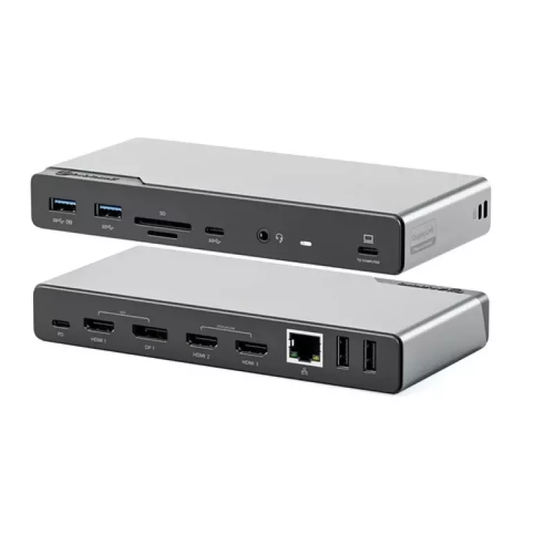 ALOGIC DV4 - doko stotelė - nešiojamam kompiuteriui - USB-C / USB-A - 3 x HDMI, DP - 1GbE (DUCDV4)