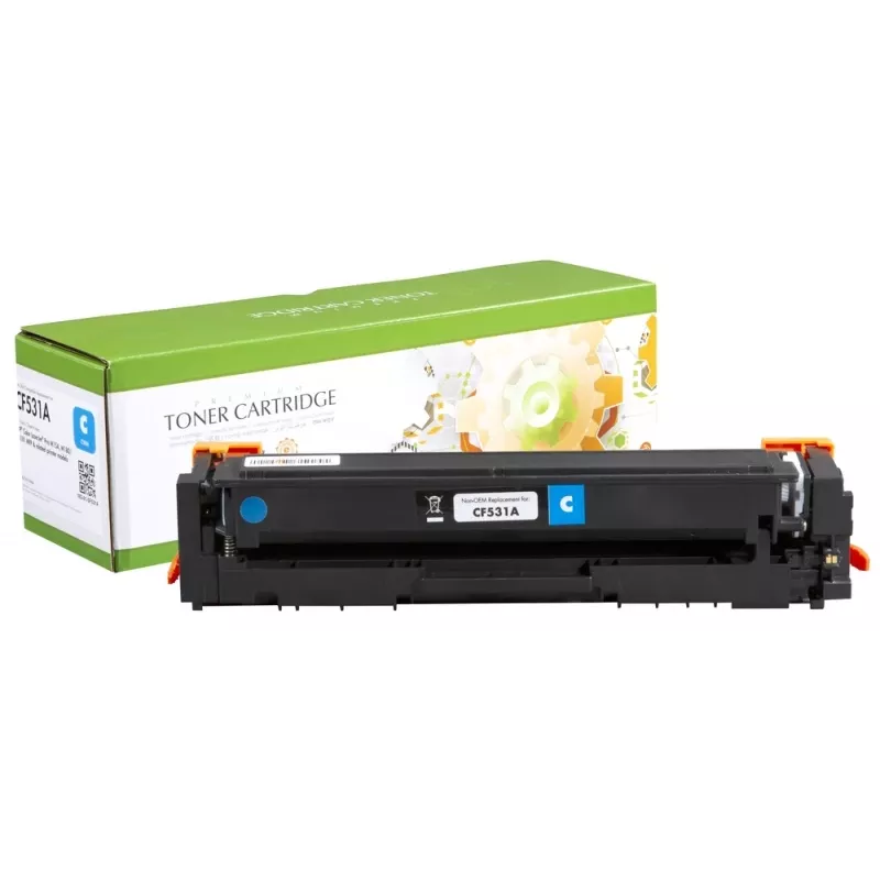Suderinama statinės kontrolės HP kasetė Nr.205A Cian (CF531A) su nauja lusta