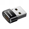 Adapteris Baseus USB (vyriškas) į Type-C (moterišką) juodas