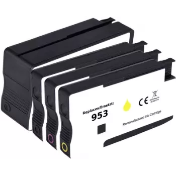 Renkforce rašalo rinkinys, suderinamas su HP 953 (6ZC69AE) juoda, žydra, rausvai violetinė, geltona RF-I-HP953BKCMY4PK RF-5718854 (RF-5718854)