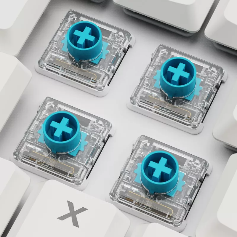 Sharkoon PureWriter W65 belaidė klaviatūra, QWERTZ vokiška, balta, Kailh Choc V2 Red