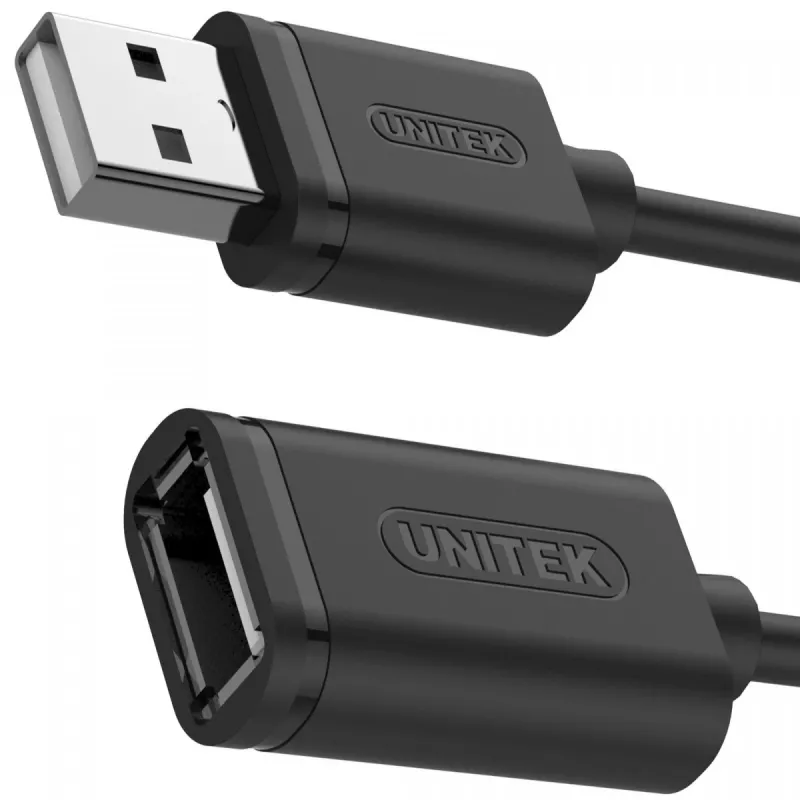 Prailginimo kabelis Unitek Y-C428GBK USB 2.0, Am-af, 1 m